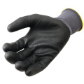 NMSAFETY hand care washable black foam nitrile gloves